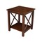 International Concepts Rectangle Hampton End Table, 22 W, 22 L, 25 in H, Wood, Espresso OT581-70E - alternate 1